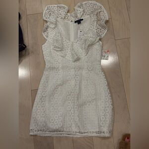 New French Connection White Lace Dress Sz 10